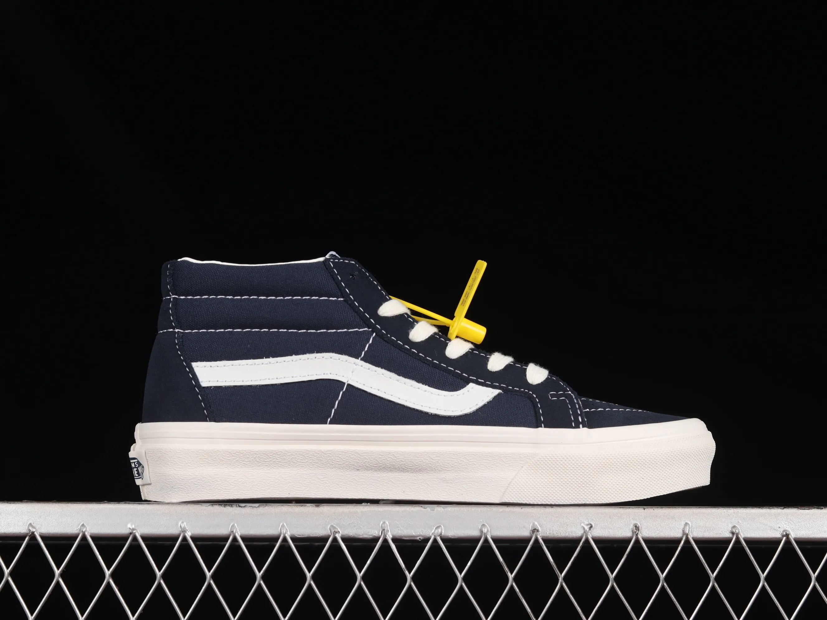 All categories Vans Vans series Vans Mid Vans China Vans Sk8-Mid Reissue Navy mid-top casual vulcanized canvas sneakers VN0A32QZ9G6